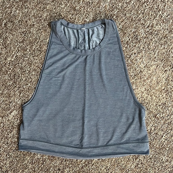 lululemon athletica Tops - Lululemon gray muscle crop top